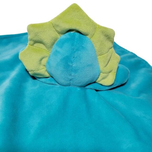 Mary Meyer Dinosaur Lovey Security Blanket Satin Back 12x12 Triceratops Blue NEW - Picture 8 of 12